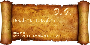 Dobák István névjegykártya